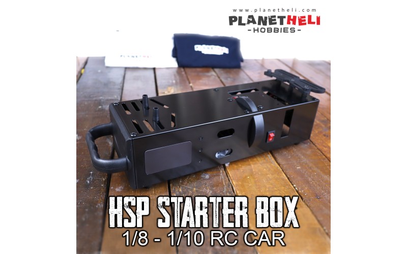 Starter Box For RC Car 1/10 And 1/8 Scale Nitro Power (Black)